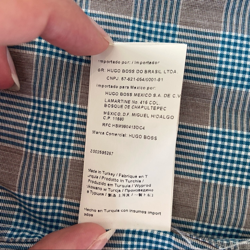 Hugo Boss Plaid Button-Down - Picture 9 of 9